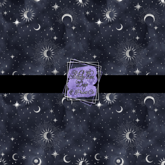 Midnight Sun-Stars-Moons-PV 496 Patterned Vinyl