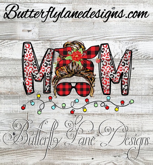 Mom-Christmas theme  :: Clear Cast Decal