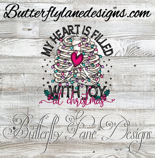 My heart is filled with joy at Christmas-spooky :: Clear Cast Decal