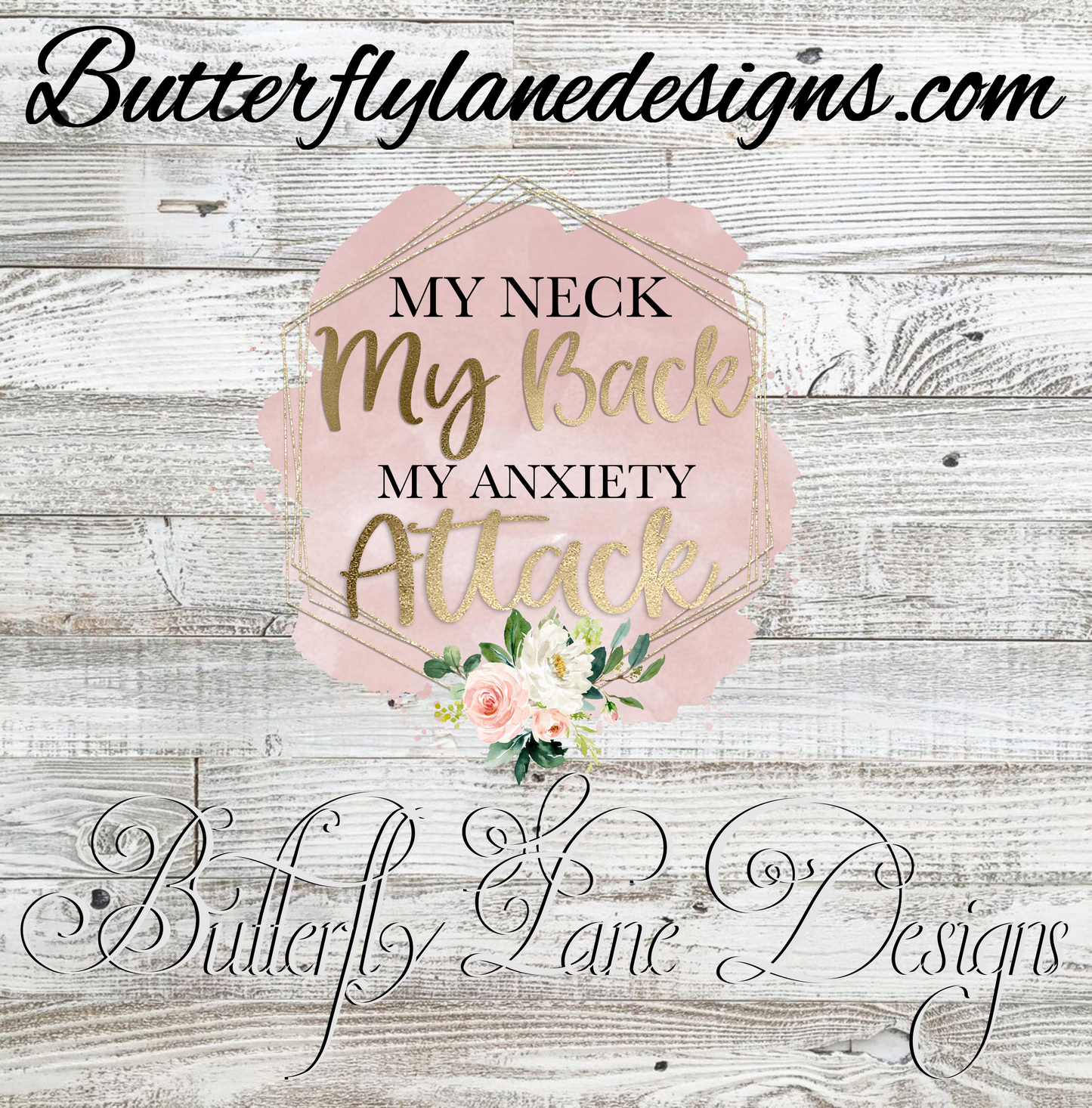 My neck-my back- my anxiety attack :: Clear Cast Decal