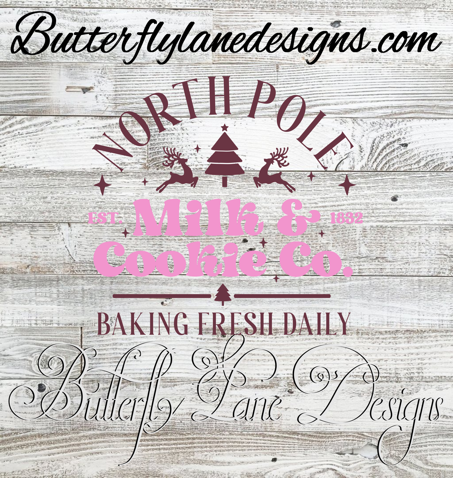 North Pole Milk & Cookie Co : Clear Decal :: VC Decal