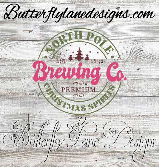 North pole-Brewing Co : Clear Decal :: VC Decal