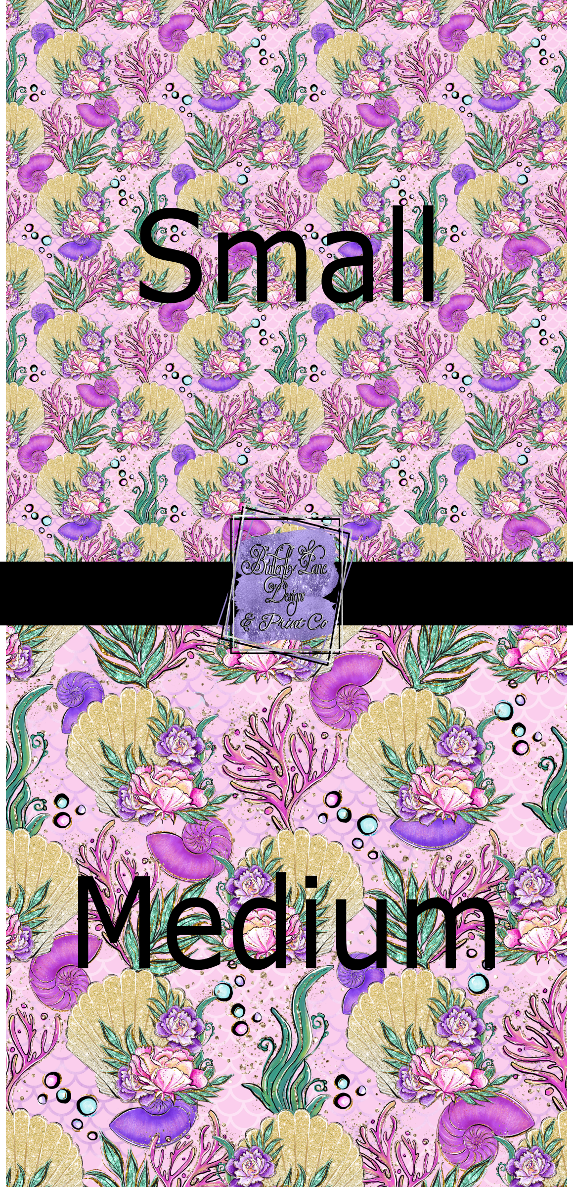 Ocean Florals with Shells -Pink- PV 503 Patterned Vinyl