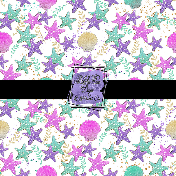 Ocean Life - Star fish _sea shells PV 513- Patterned Vinyl – Butterfly ...
