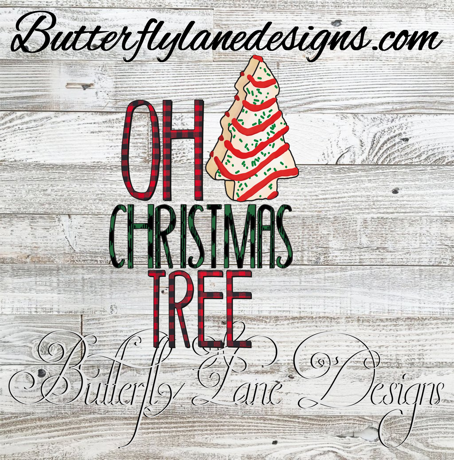 Oh Christmas Tree :: Clear Cast Decal
