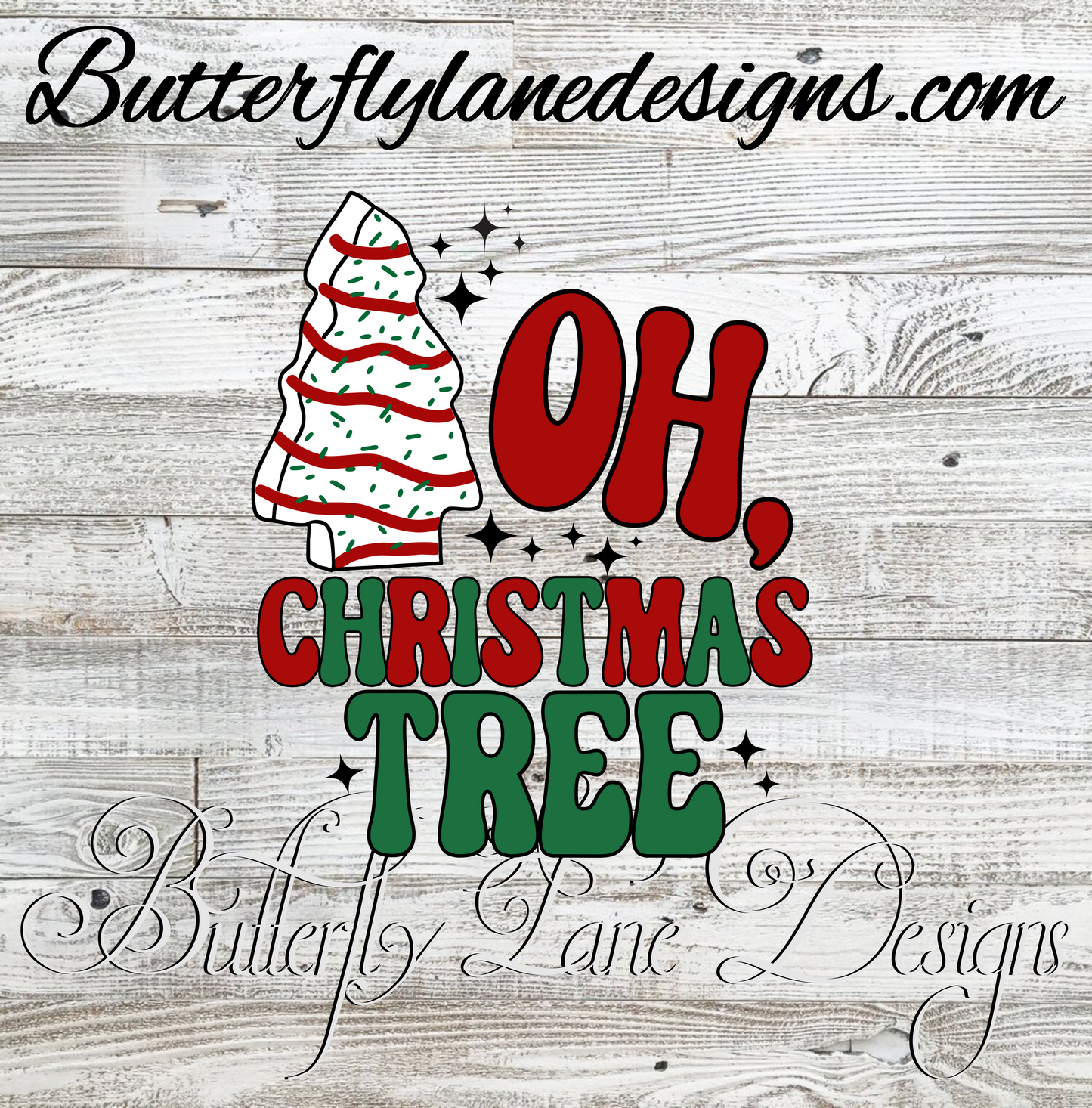 Oh Christmas tree-cake-01 :: Clear Decal :: VC Decal