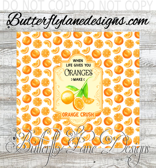 Orange Crush 1  :: Vinyl Tumbler wrap