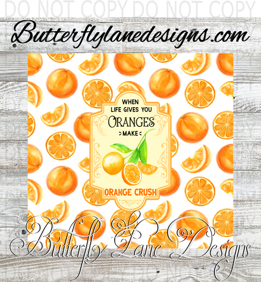 Orange Crush 2  :: Vinyl Tumbler wrap