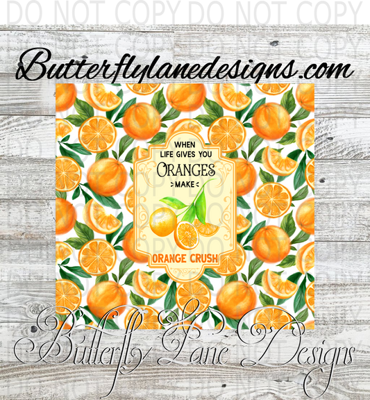 Orange Crush 3 :: Vinyl Tumbler wrap