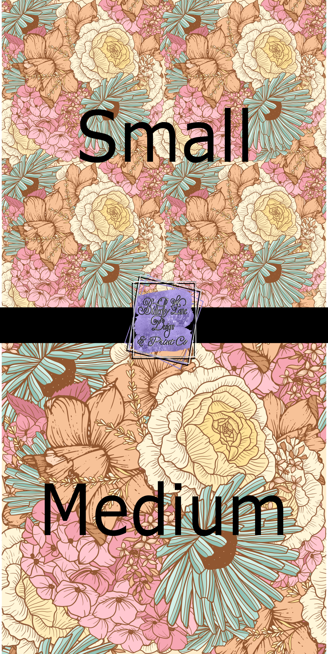 Pastel Florals -vintage colors PV 523 Patterned Vinyl