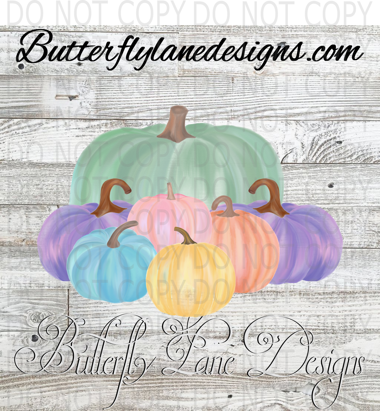 Pastel pumpkin bunch- :: Clear Decal :: VC Decal