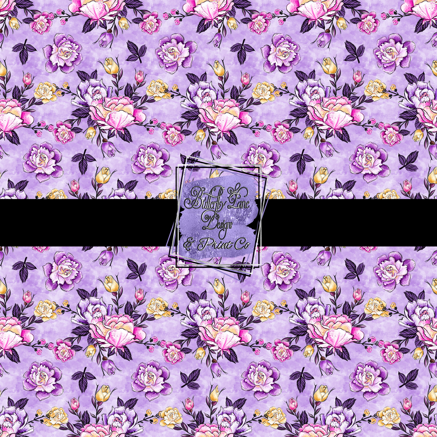 Pink-Purple Spring florals PV 555 - Patterned Vinyl