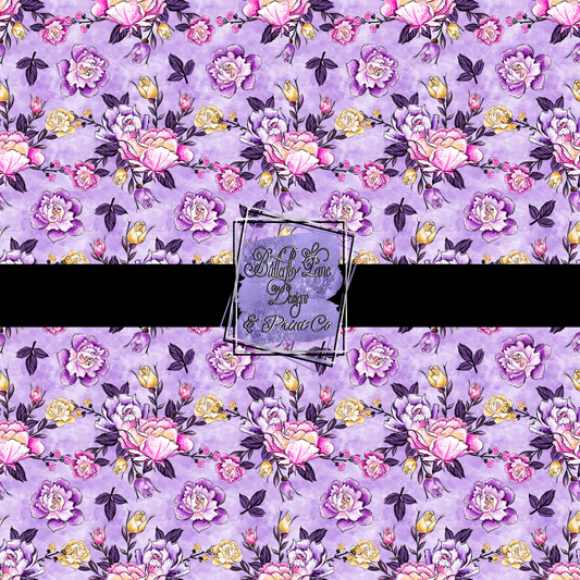 Pink-Purple Spring florals PV 555 - Patterned Vinyl