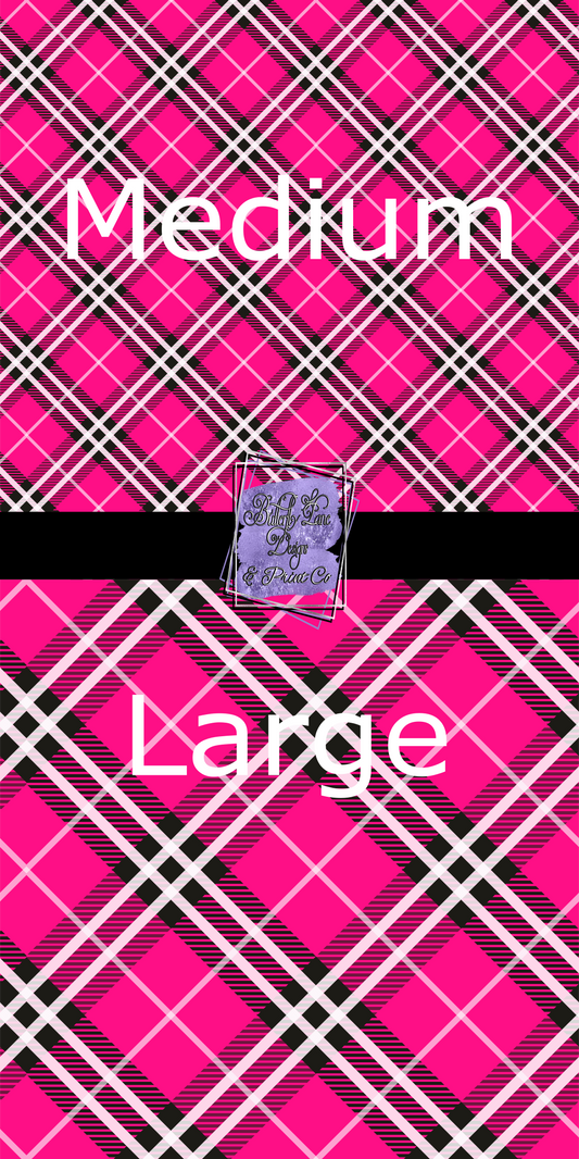 Plaid-Bright pink-PV210 Patterned Vinyl