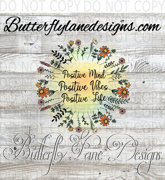 Positive mind-vibes-life- :: Clear Decal :: VC Decal