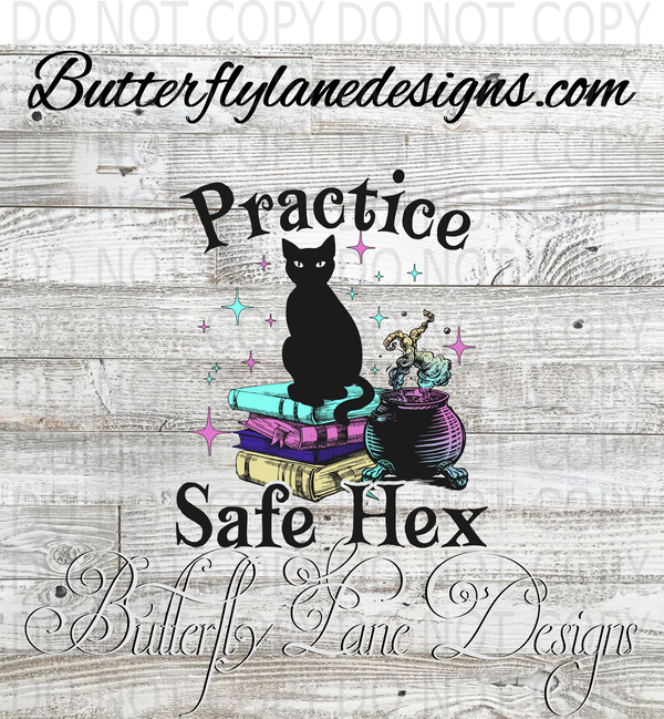 Practice safe hex: Clear Decal :: VC Decal – Butterfly Lane Designs