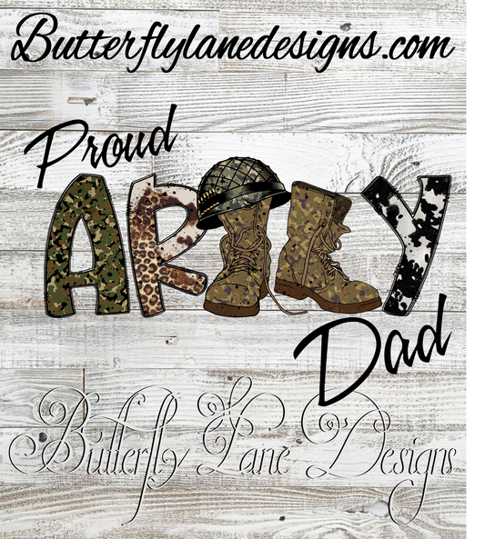 Proud Army Dad :: Clear Decal or VCD