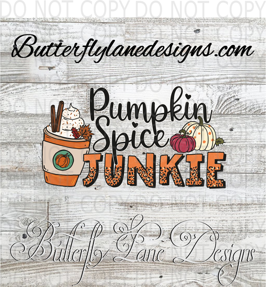 Pumpkin Spice Junkie :: Clear Decal :: VC Decal