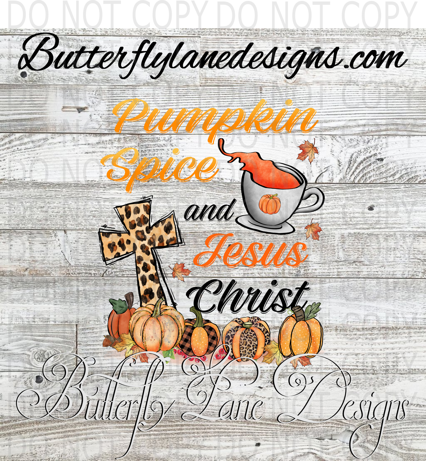 Pumpkin Spice and Jesus Christ :: Clear Decal :: VC Decal