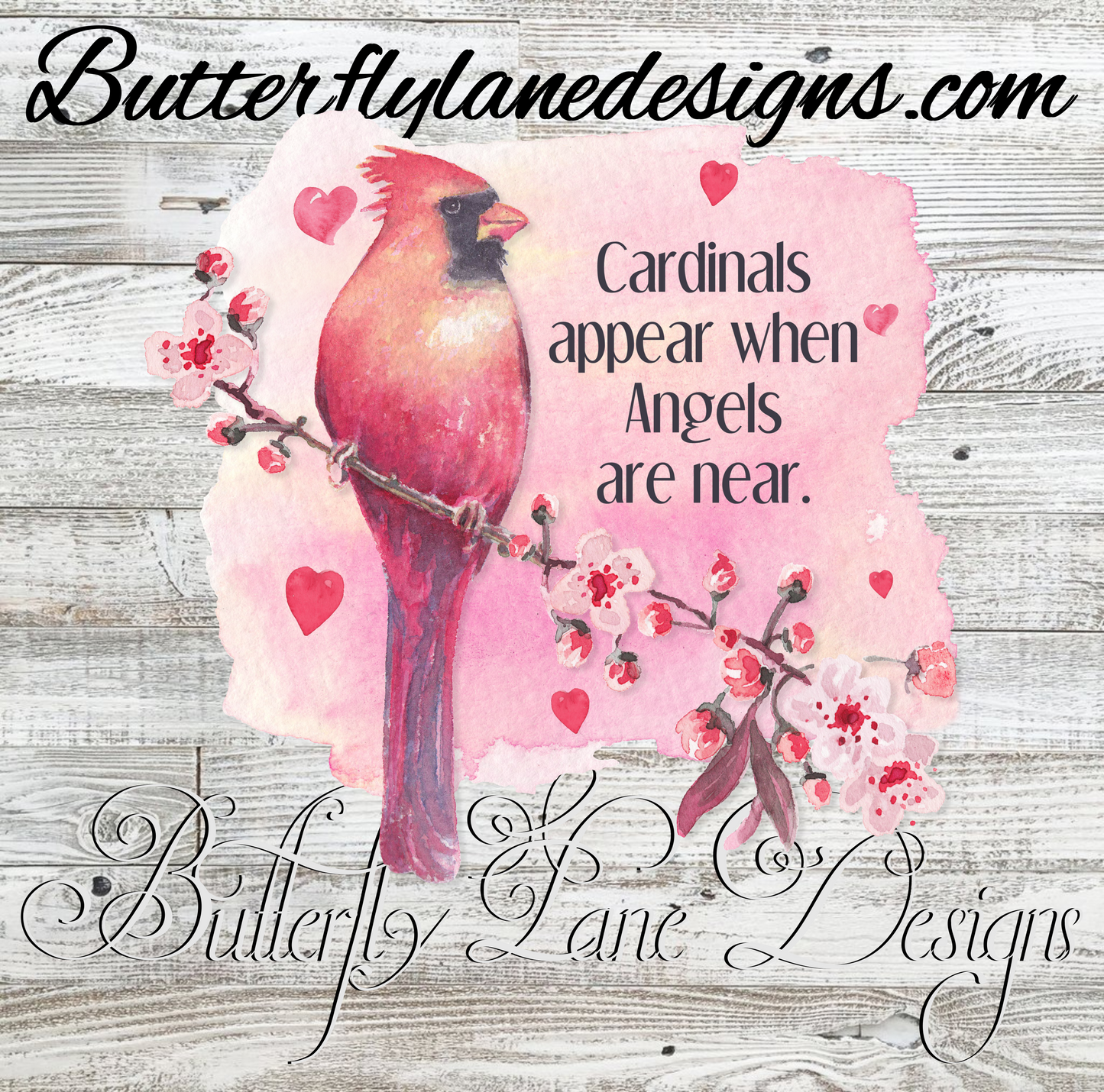 Red Cardinal-Cardinals appear when angles are near  :: Clear Cast Decal