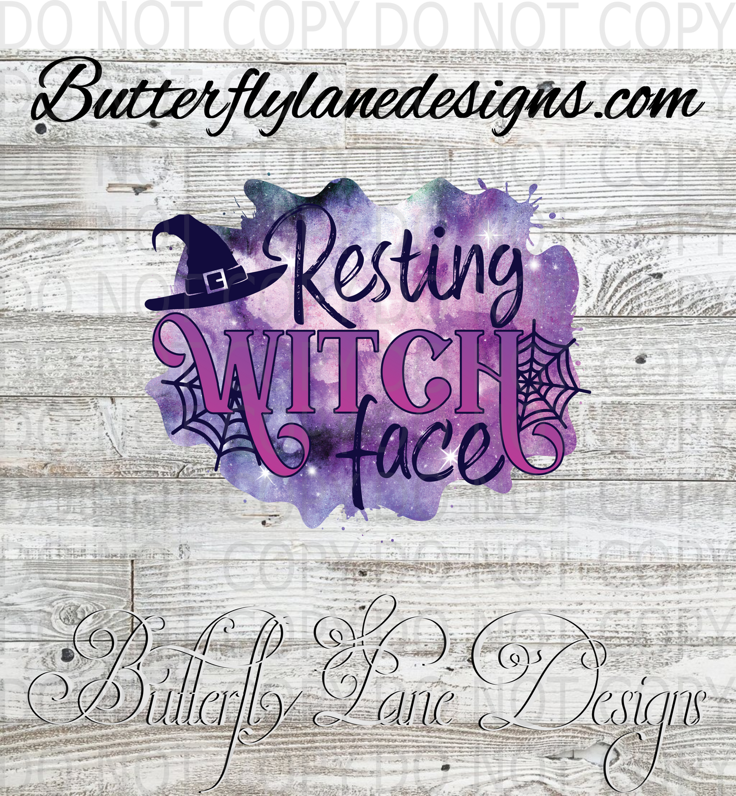 Resting witch face-watercolor : Clear Decal :: VC Decal