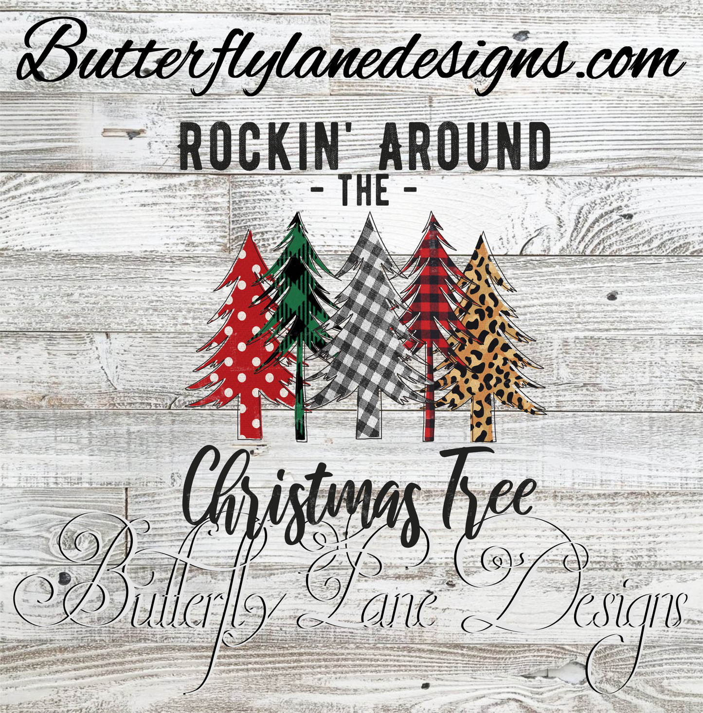 Rockin' Around the Christmas tree :: Clear Cast Decal