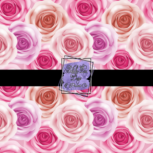 Roses-Shades of Pink-PV 495 Patterned Vinyl