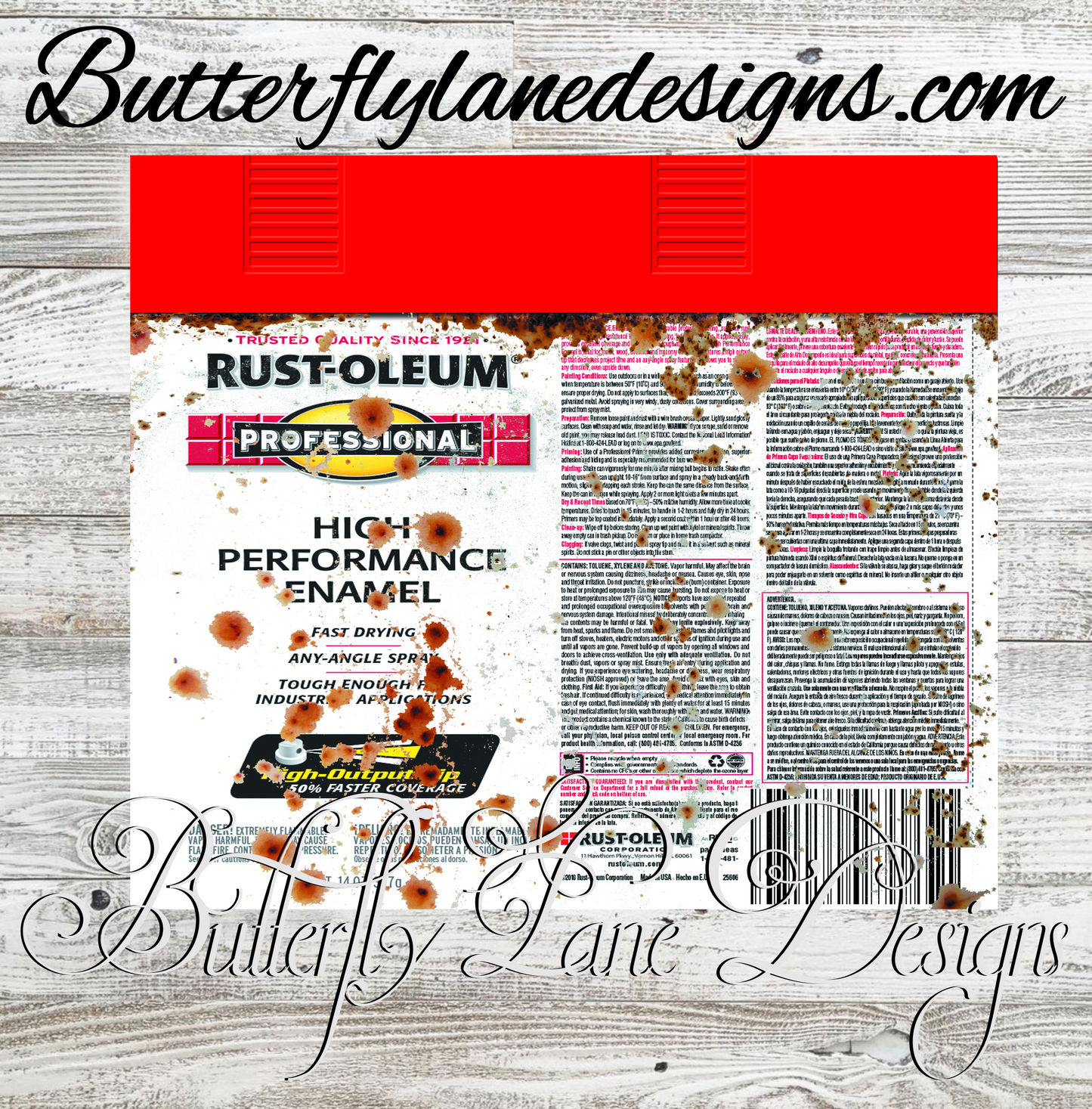 Rust-Oleum High Performance Enamel- Rusted :: White Cast Tumbler wrap