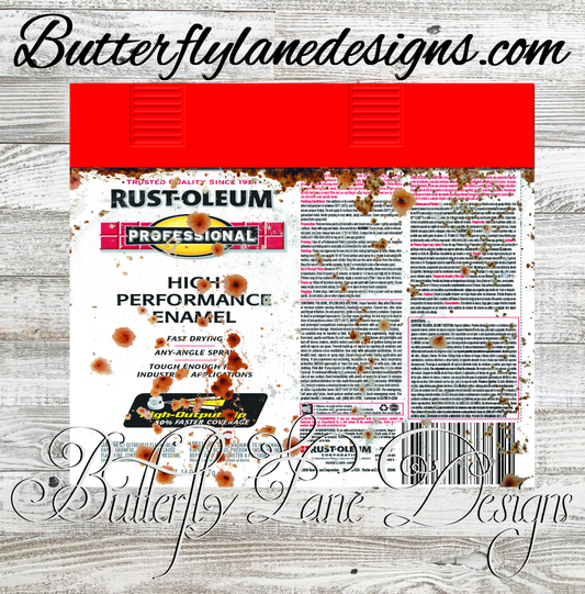 Rust-Oleum High Performance Enamel- Rusted :: White Cast Tumbler wrap