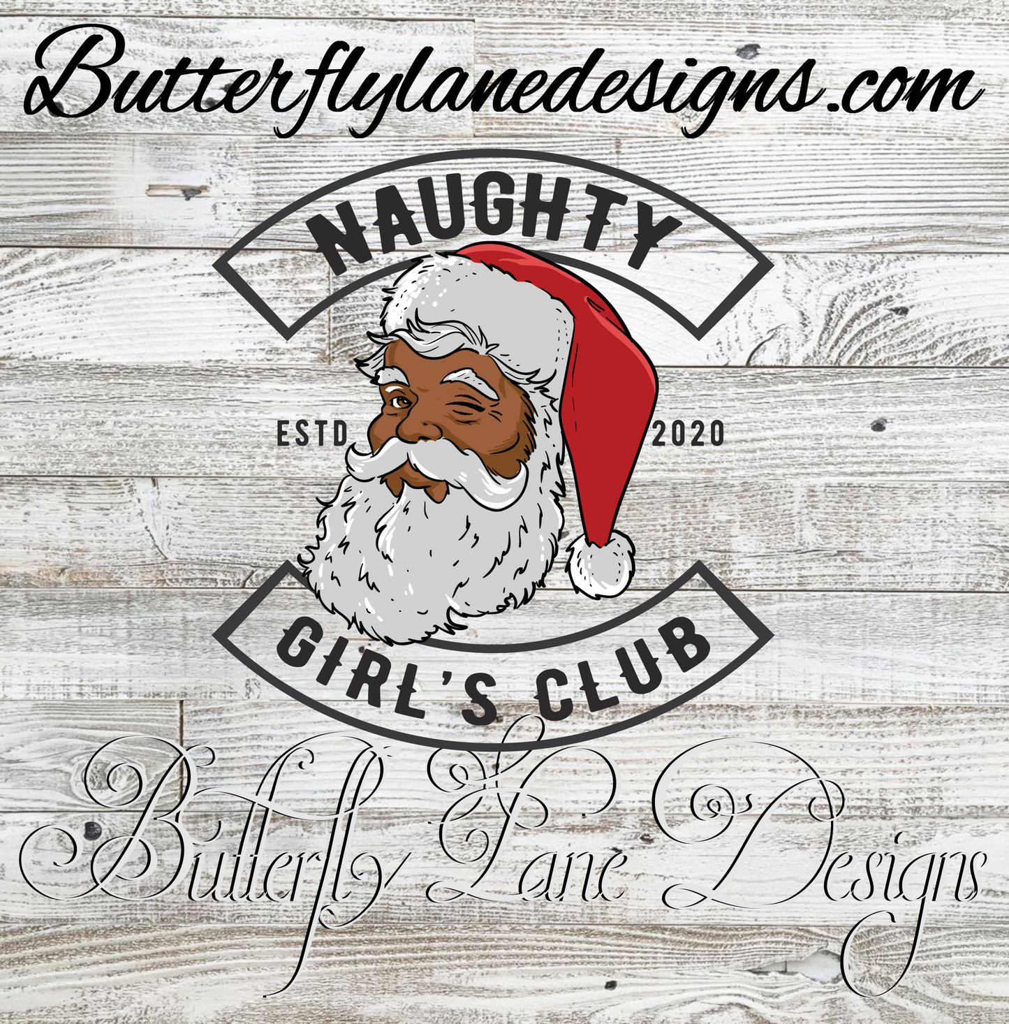 Naughty Girls Club; Santa :: Clear Cast Decal