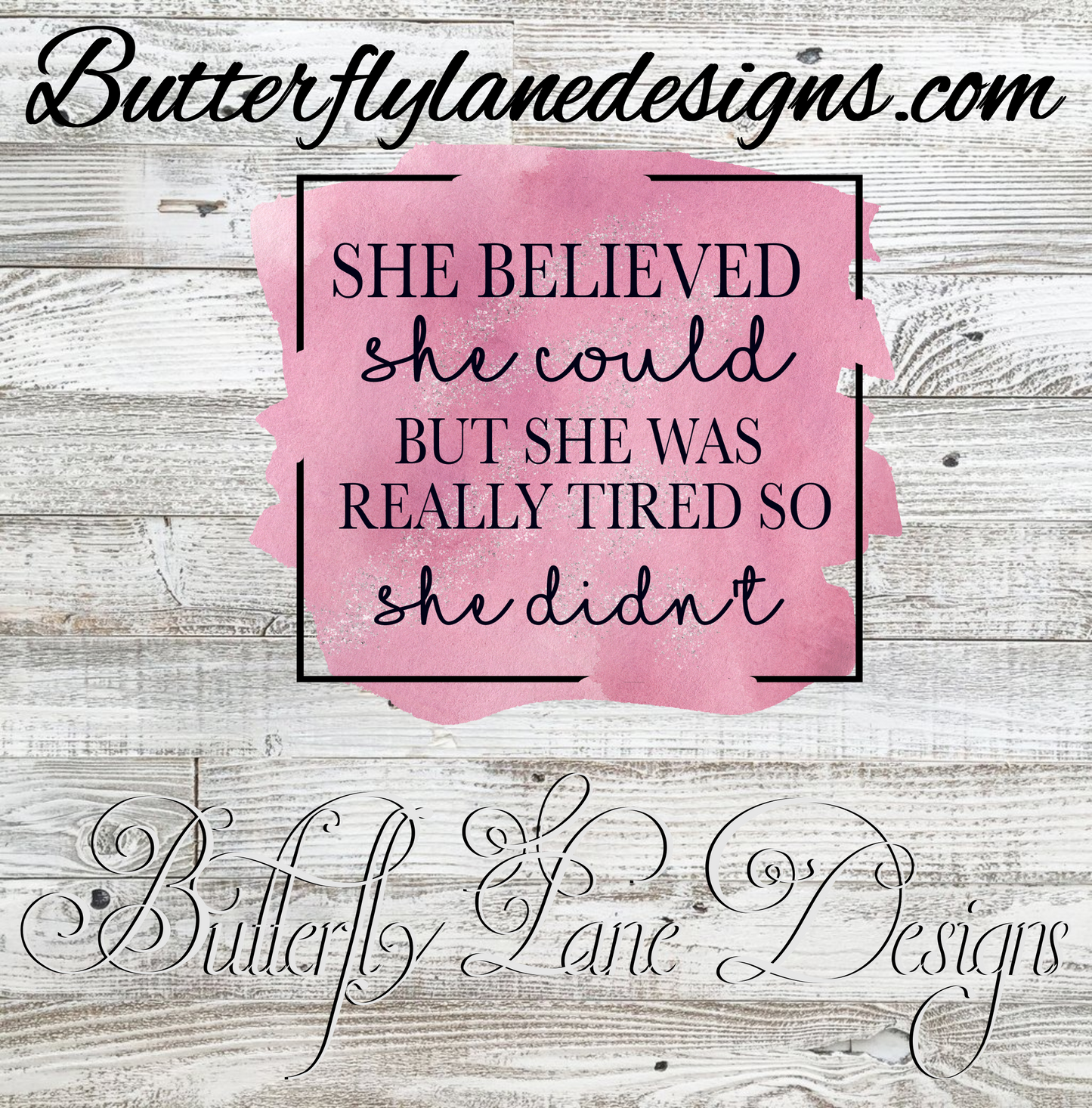 She believed she could; but she was really tired so she didn't :: Clear Cast Decal