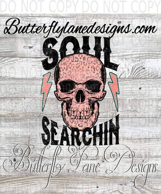 Soul Searching Skull-retro :: Clear Decal :: VC Decal
