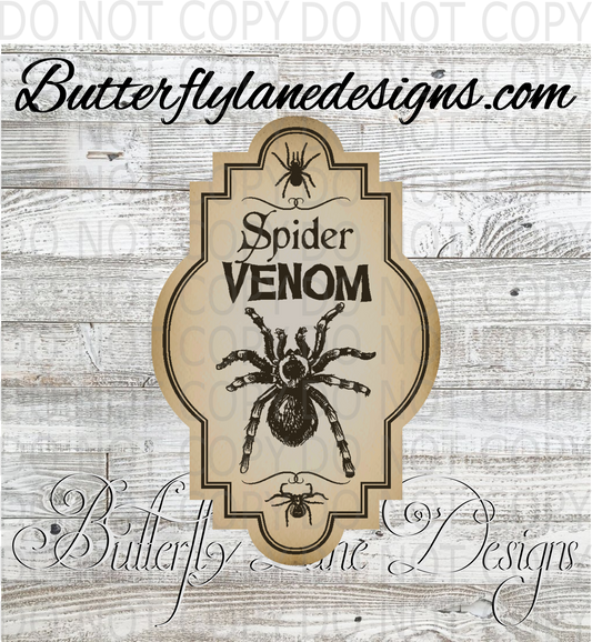Spider Venom label 02 :: Clear Decal :: VC Decal