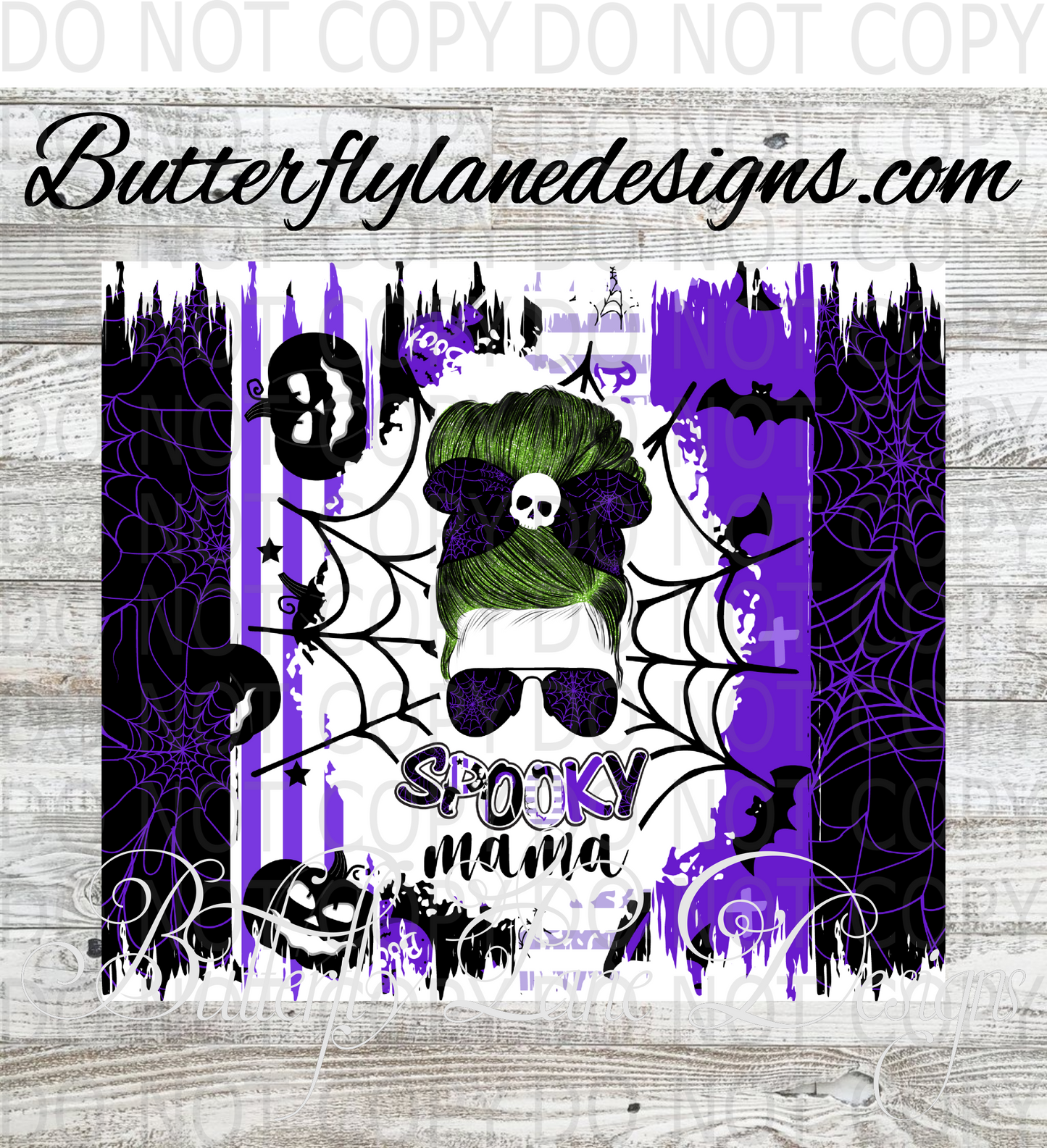 Spooky mama wrap-purple  :: Tumbler wrap