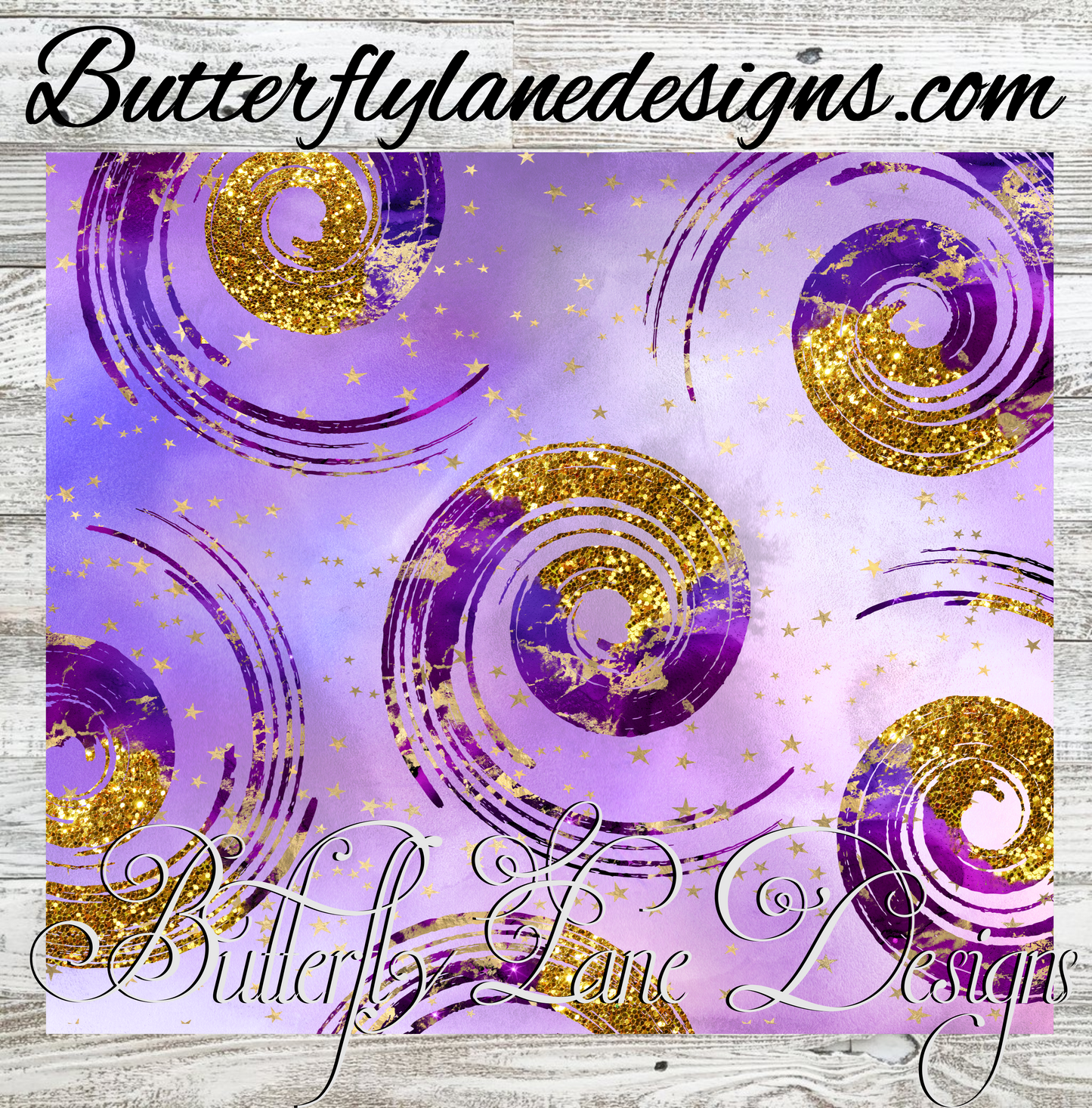 Spiral-purple-gold-purples :: White Cast Tumbler wrap