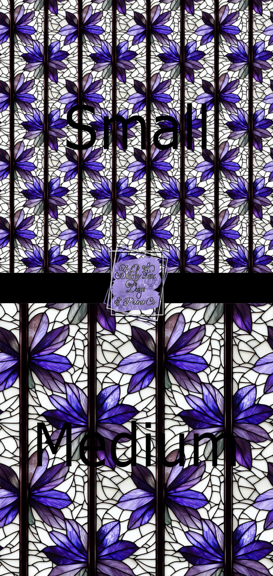 Stained Glass-Stella-Floral  PV 530- Patterned Vinyl