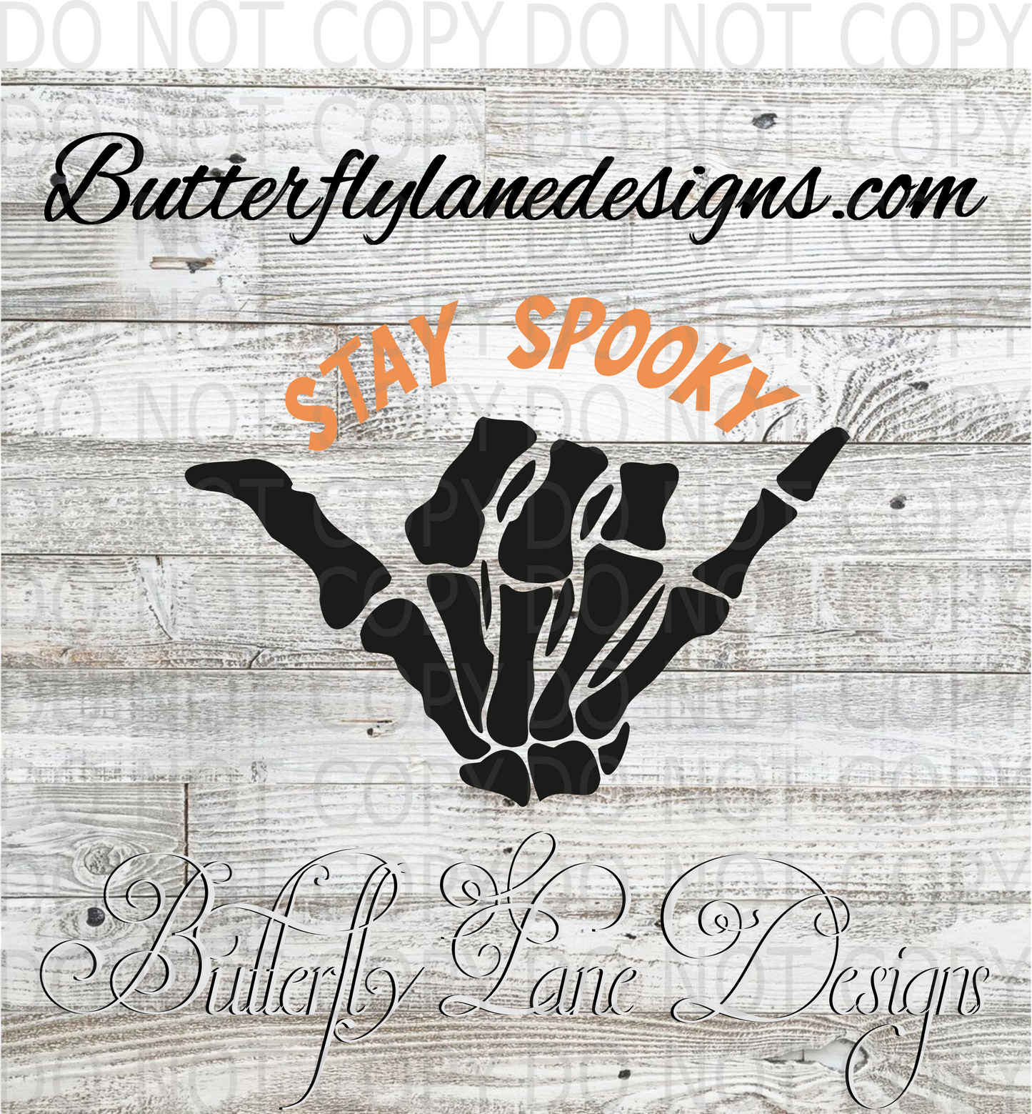 Stay Spooky-skelly hand- :: Clear Decal :: VC Decal