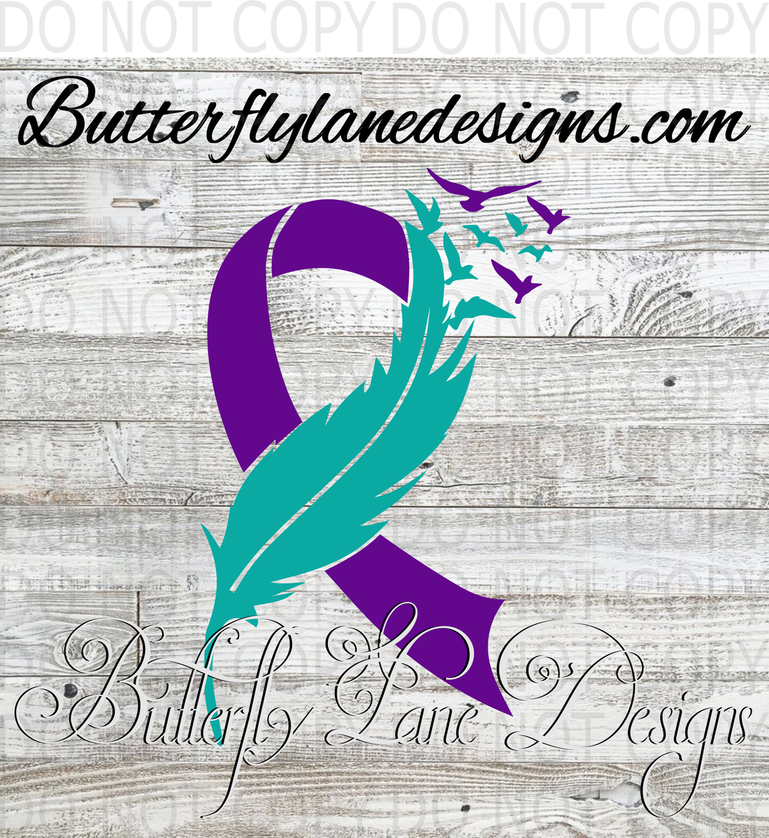 Suicide Awareness 03 Clear Decal VC Decal Butterfly Lane Designs