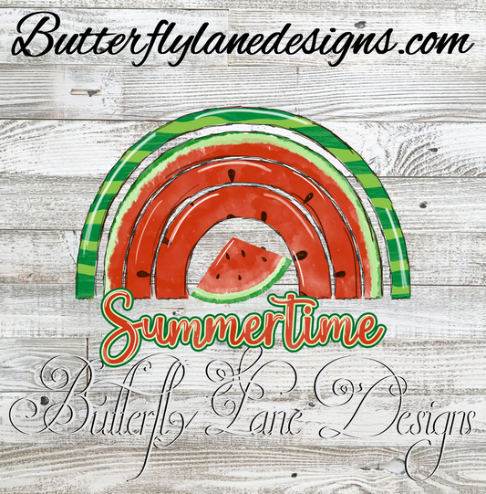 Summer time watermelon rainbow :: Clear Decal :: VC Decal