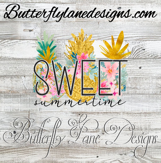 Sweet summertime pineapples  :: Clear Decal :: VC Decal