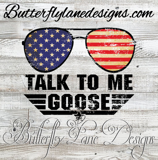 Talk to me goose-USA-grunge :: Clear Decal :: VC Decal