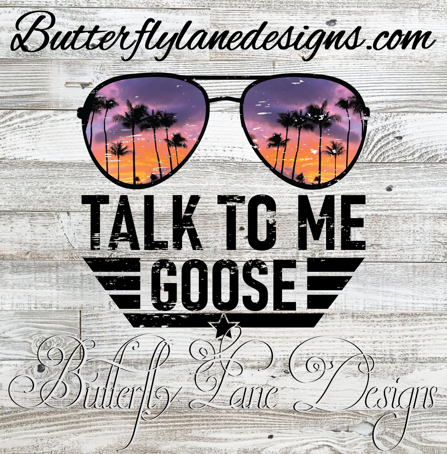 Talk to me goose-tropic sunset :: Clear Decal :: VC Decal