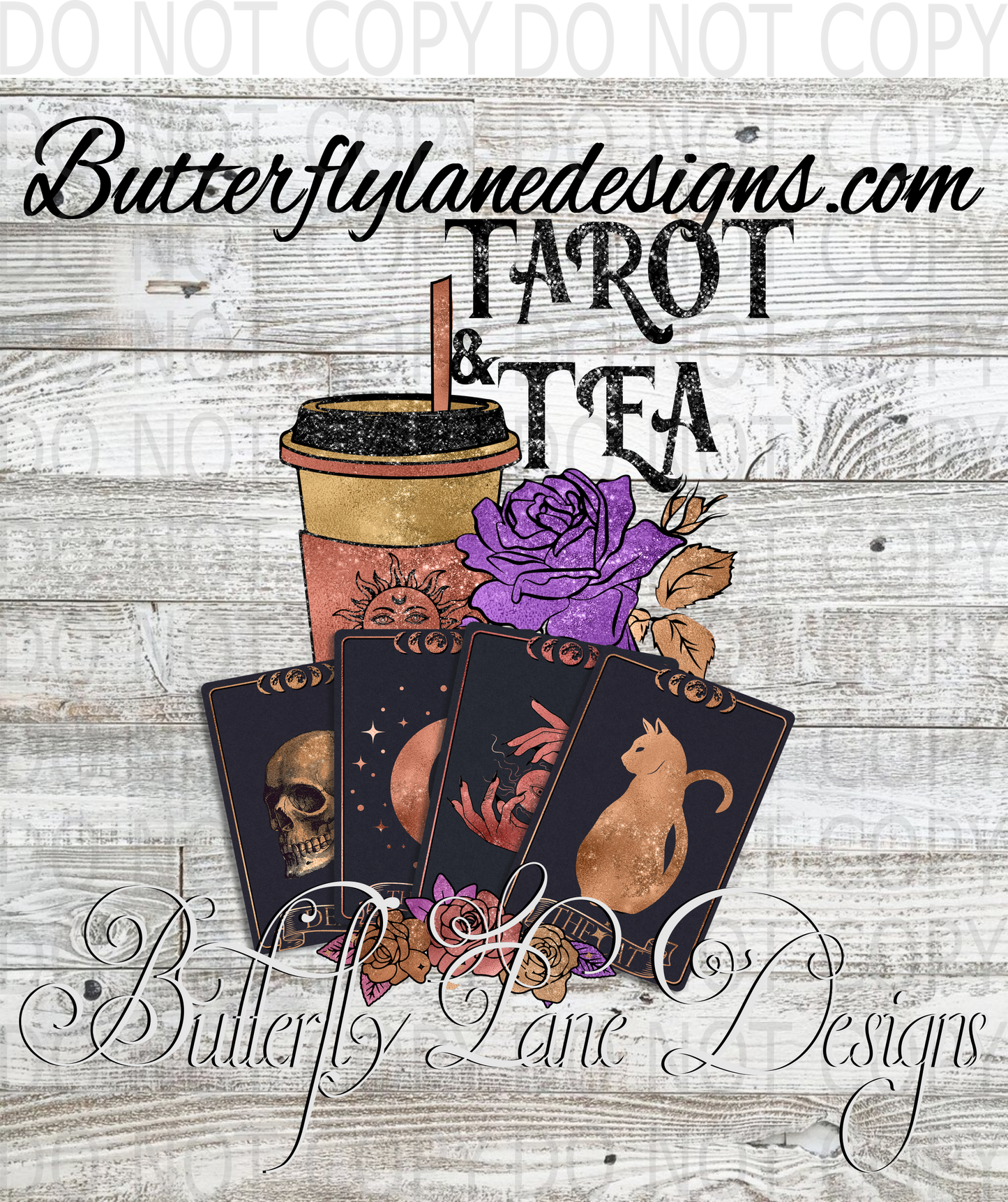 Tarot and tea-Clear Decal :: VC Decal