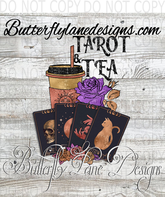 Tarot and tea-Clear Decal :: VC Decal