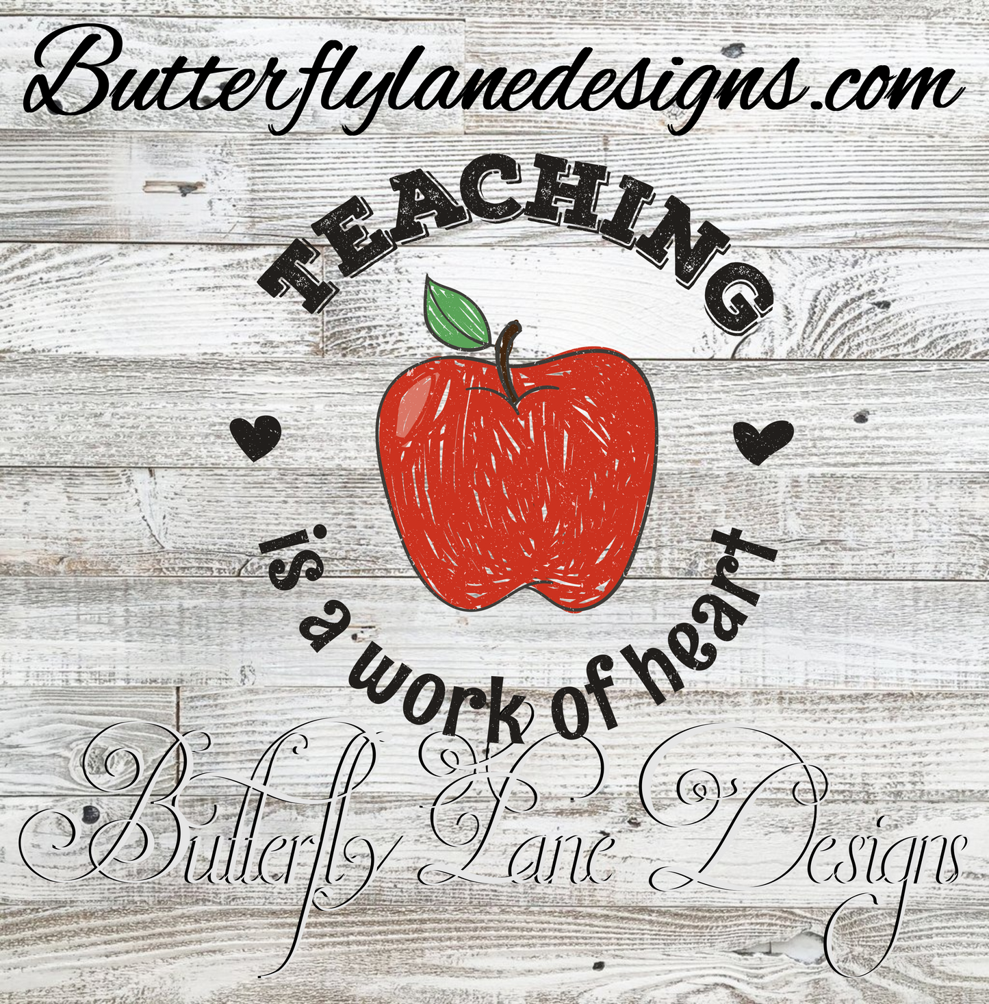 Teaching is a work of heart :: Clear Cast Decal