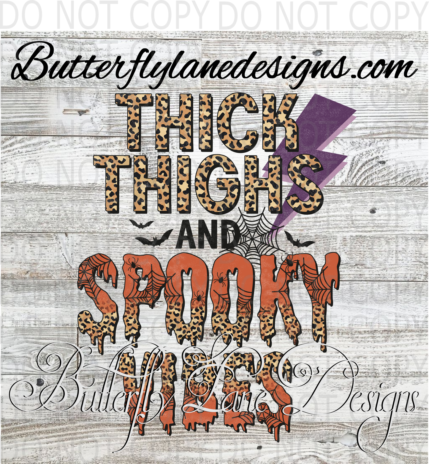 Thick thighs-spooky vibes :: Clear Decal :: VC Decal