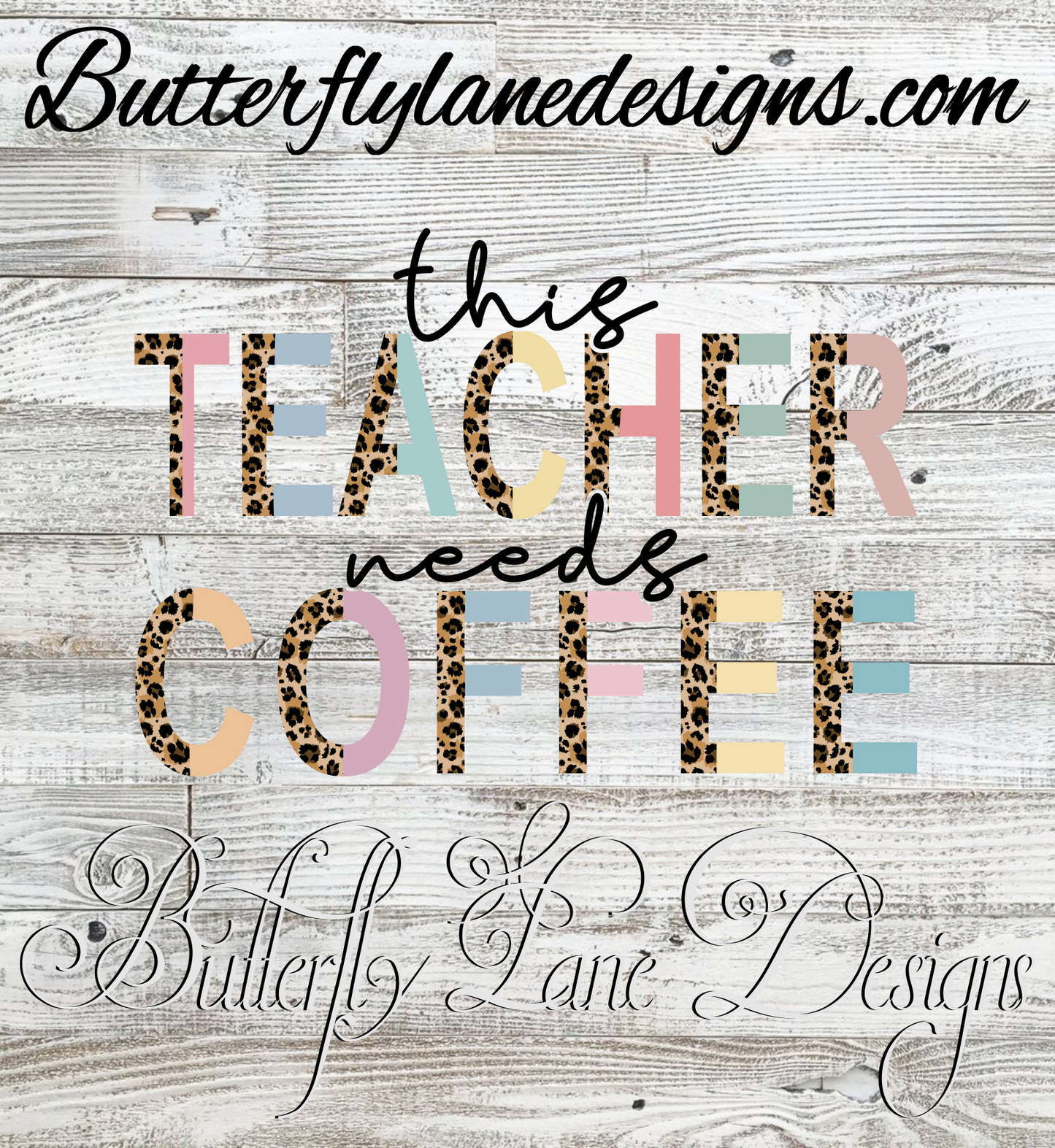 This teacher needs coffee :: Clear Decal or VCD