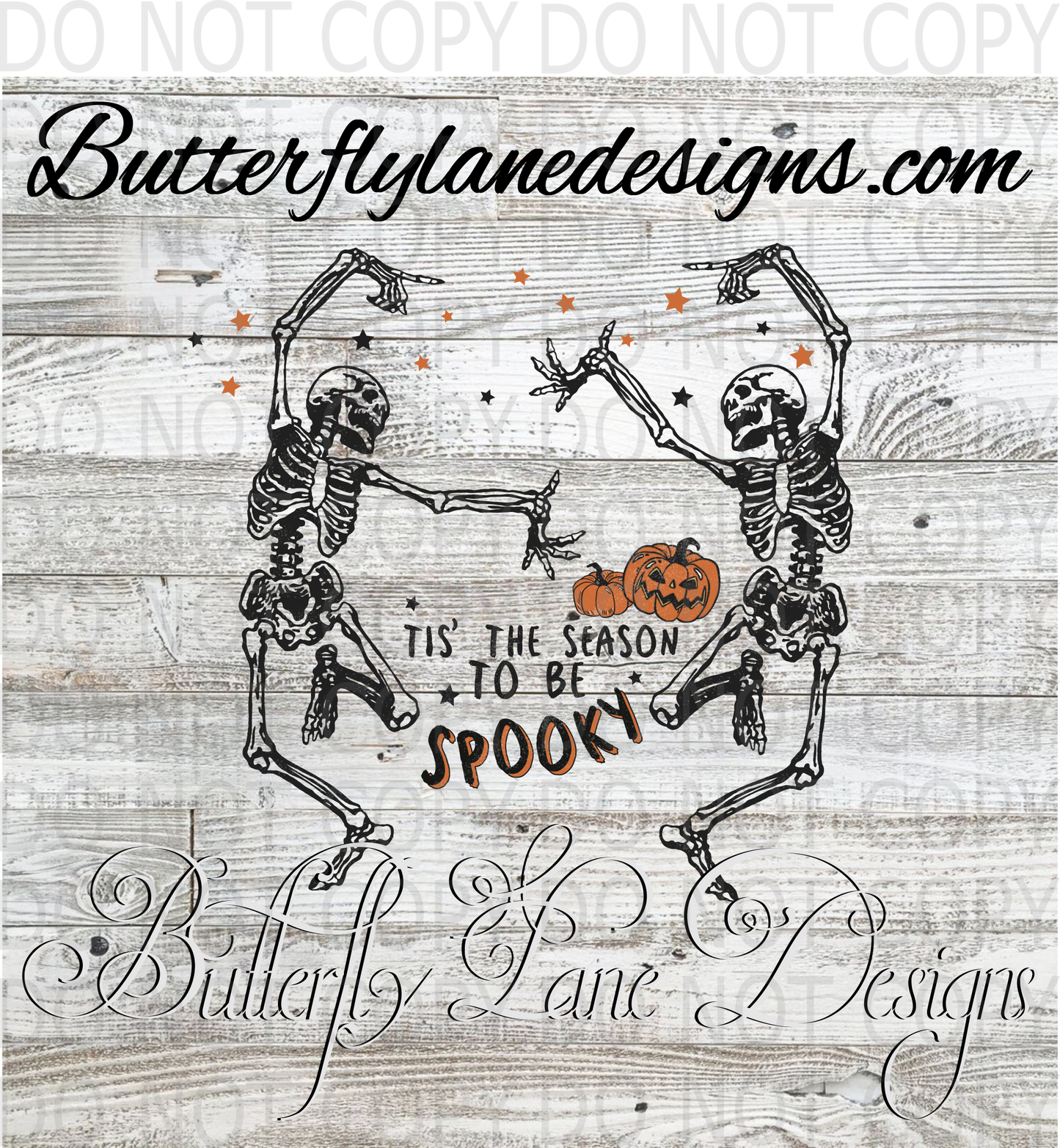 Tis the season to be spooky Skelly dances- :: Clear Decal :: VC Decal