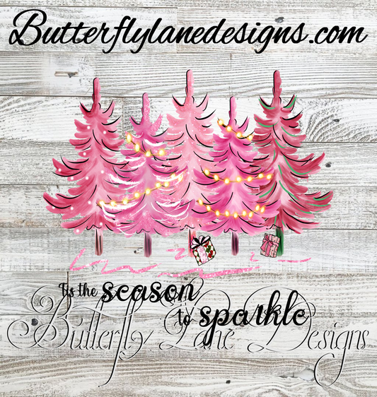 Tis the season to sparkle-pink- : Clear Decal :: VC Decal