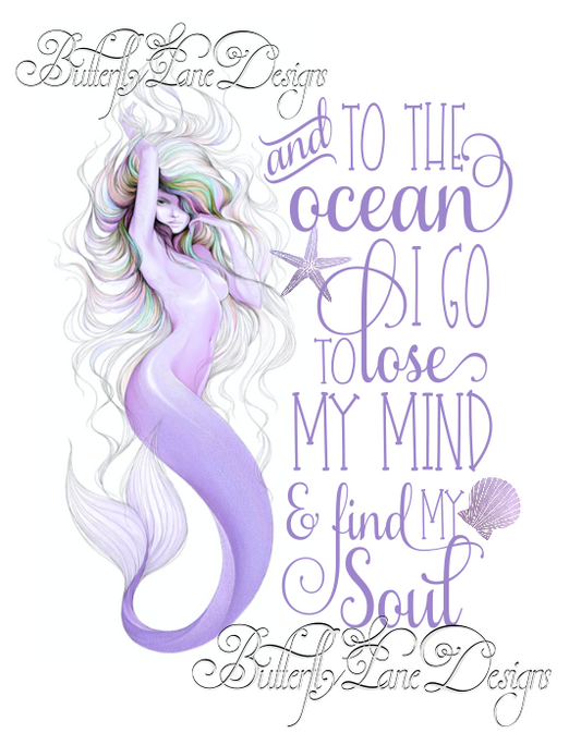 To the Ocean I must go :: Purple PNG -digital-